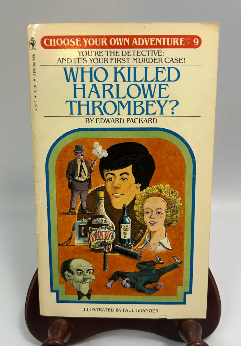 Vintage 'Who Killed Harlowe Thrombey?' By Edward Packard Paperback Bantam Book