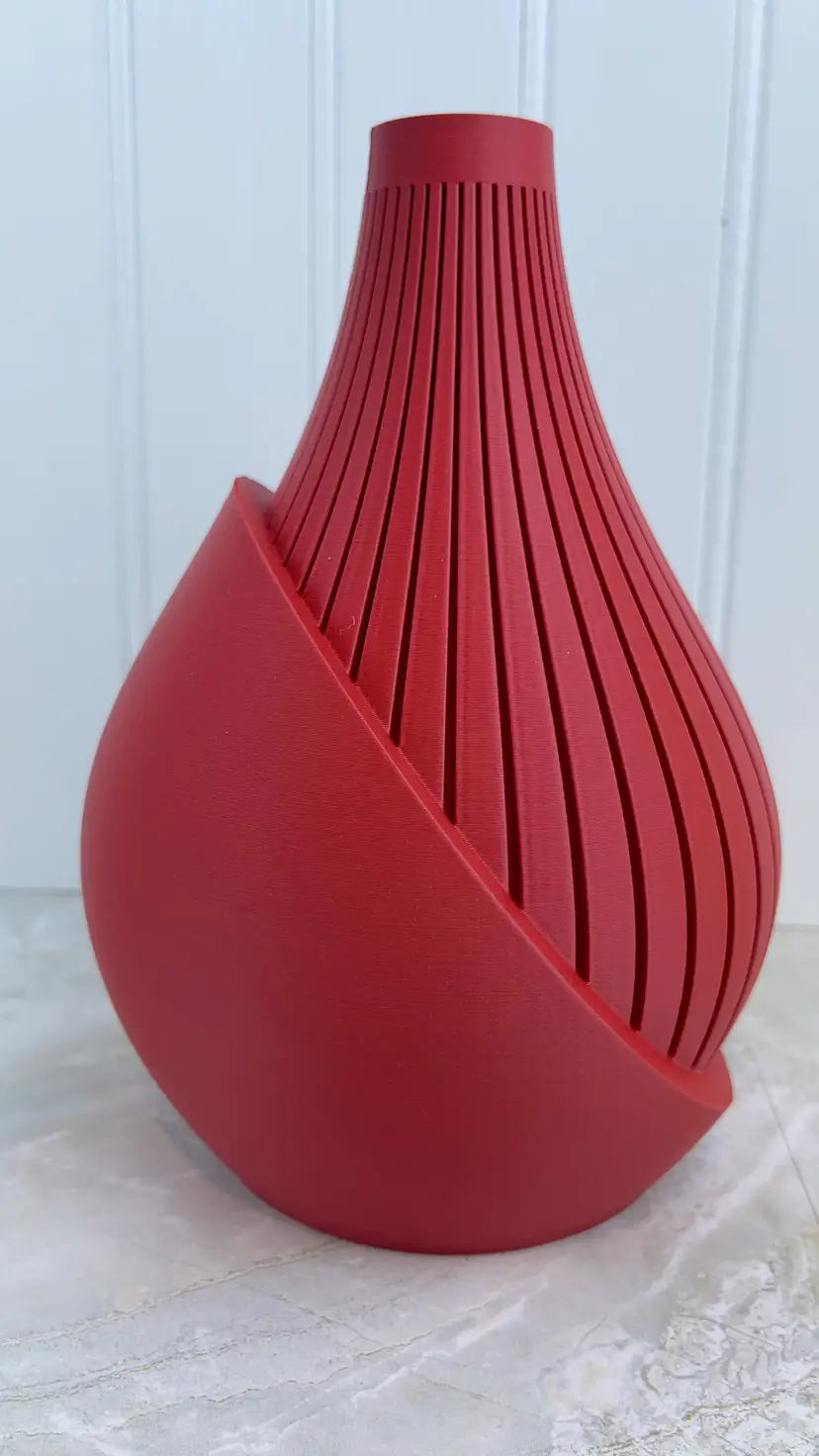 Modern 3D Printed Vase, TheYovi Vase, Flower Vase, Dried Flowers, Bookshelf Table Decor, Plant Lovers, Multiple Colors