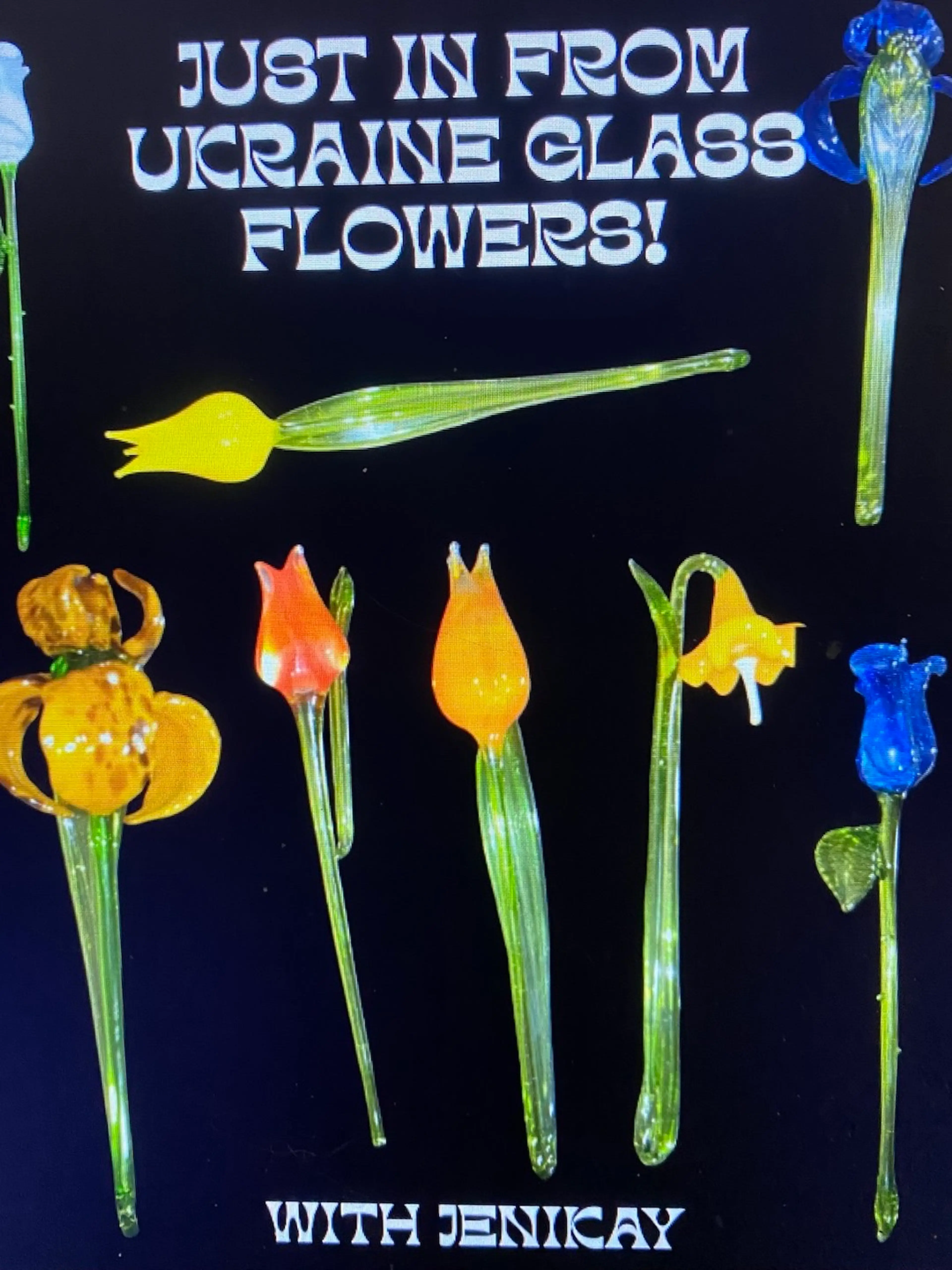 Just In From Ukraine Glass Flowers With Jenikay