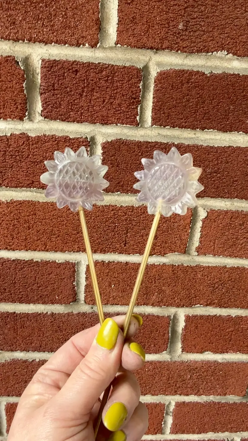 Fluorite Sunflower Plant Stake 2