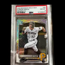 Konnor Griffin 2025 Bowman Mega Box Refractor PSA 8