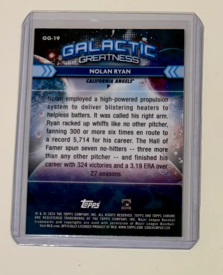 Nolan Ryan Galactic Greatness Los Angeles Angels