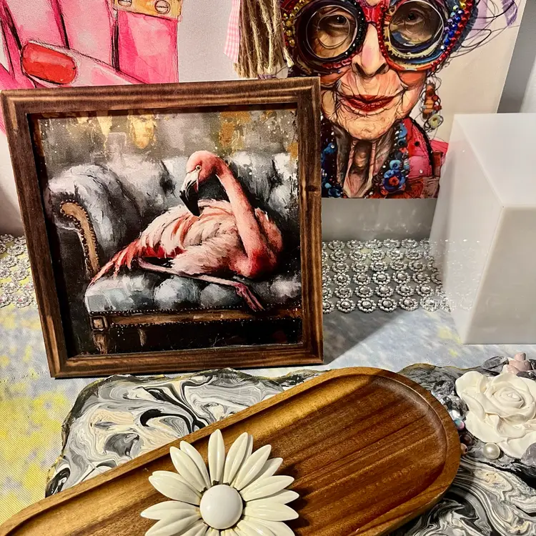 Vintage 1960s Enamel Daisy Brooch