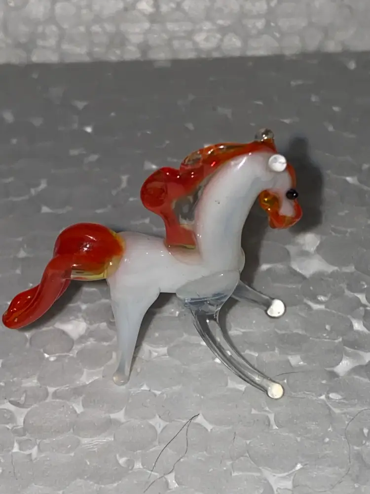 #01 25% Off In From Ukraine Miniature (1 To 1.5") Blown Glass  Amber And Black Cat Front And Back Photos (was $8)