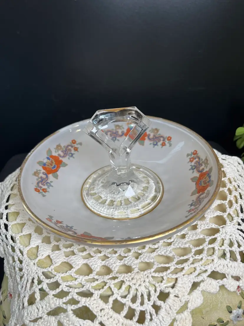 Shallow Bowl w/ Handle Tidbit Tray