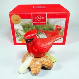 Lenox Winter Greetings Cardinal Salt & Pepper Shaker Set American By Design Bird