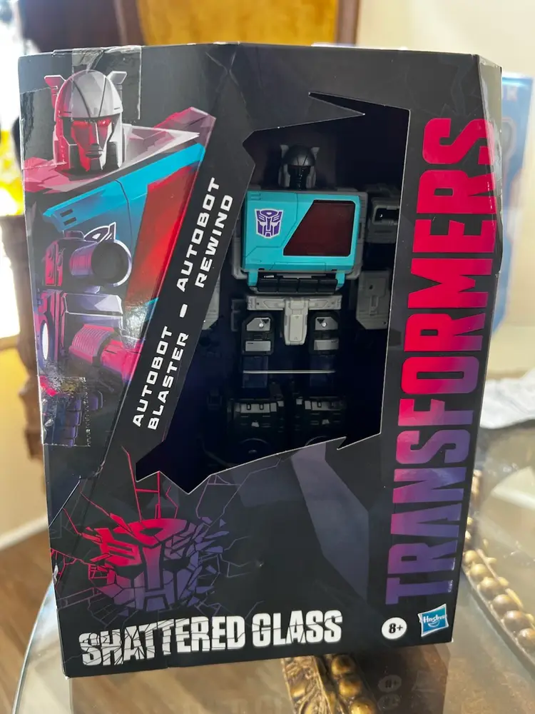 Hasbro Transformers Shattered Glass - AUTOBOT BLASTER & REWIND NIB