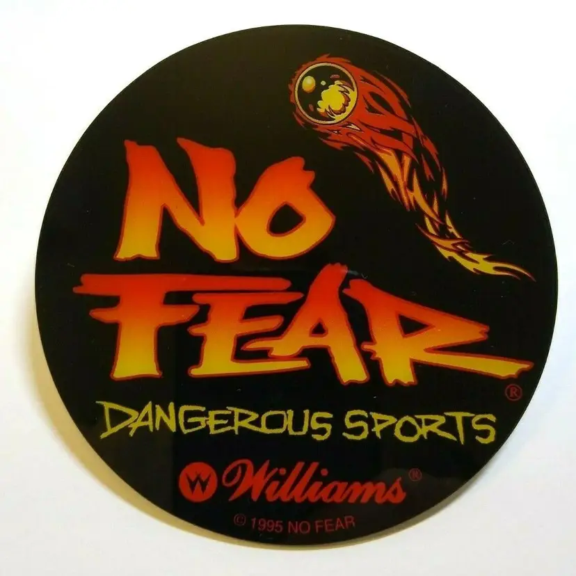 No Fear Dangerous Sports Pinball COASTER Original NOS Plastic 1995