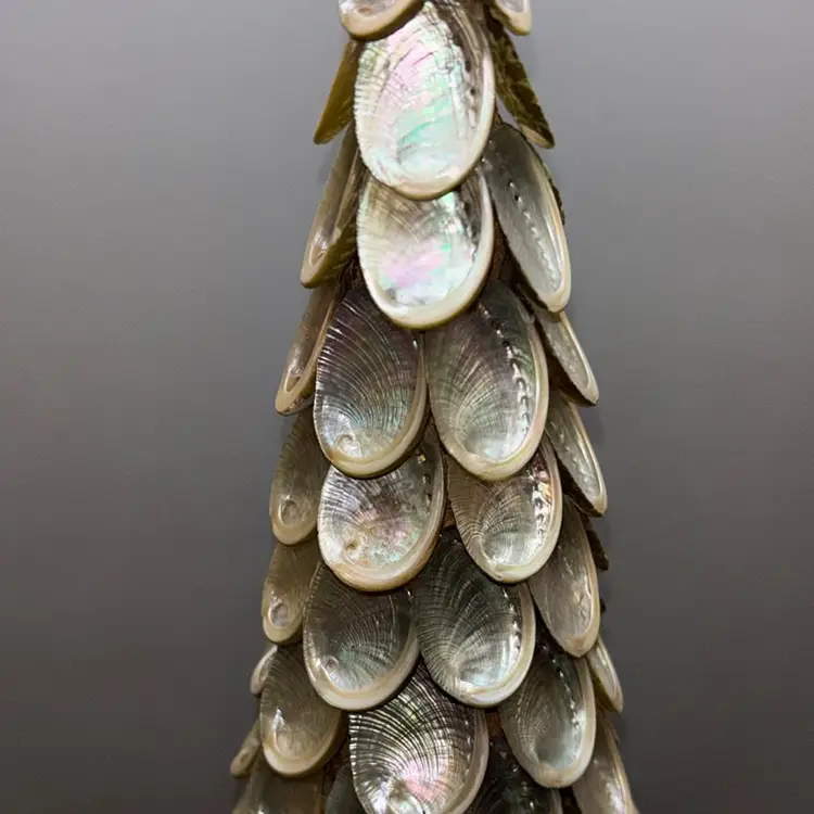 Pottery Barn Abalone Shell 18” Christmas Tree