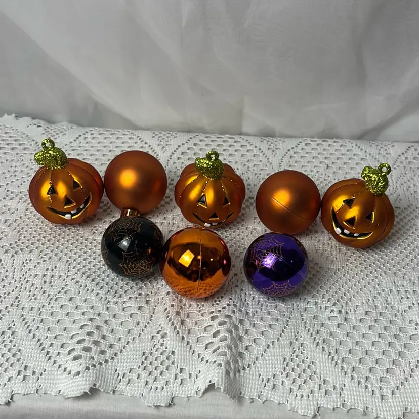 Set Of 8 Halloween Ornaments