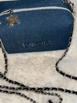 Upcycled Dior Denim Pouch