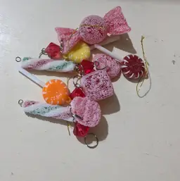 Handmade Sugary Candy Christmas Ornaments Set