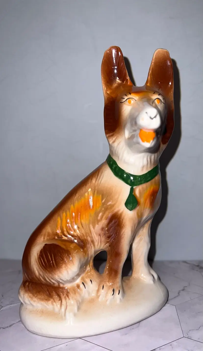 Vintage Collie Dog Figurine 7 1/2” Brazil