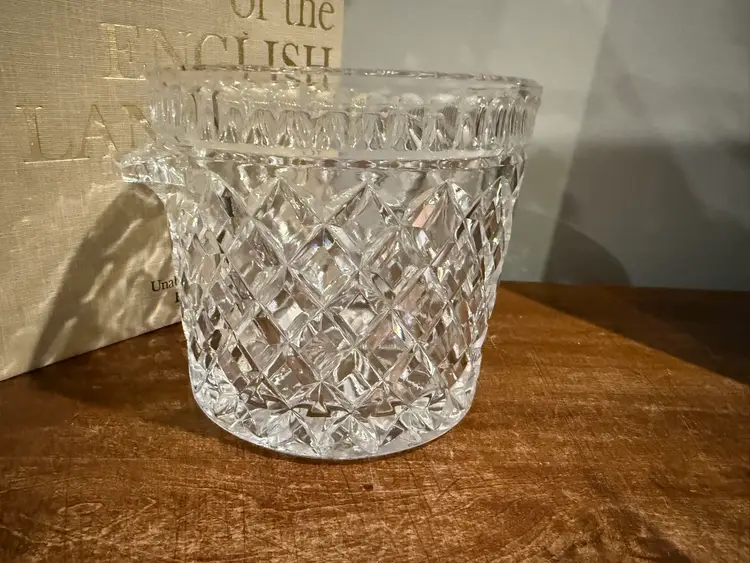 Bohemia Czech Republic 24% Lead Crystal Diamond Cut Ice Bucket