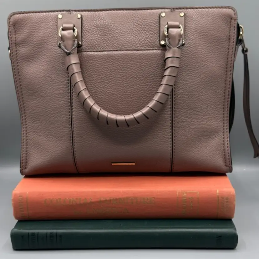 Rebecca Minkoff Bree Medium Satchel - Pebbled Rose Leather - Chic Top-Handle Bag (Retired)