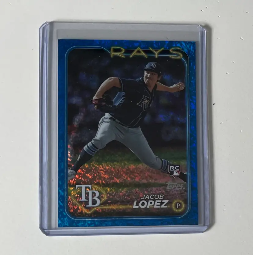 Jacob Lopez RC Blue Foil /999 Tampa Bay Rays