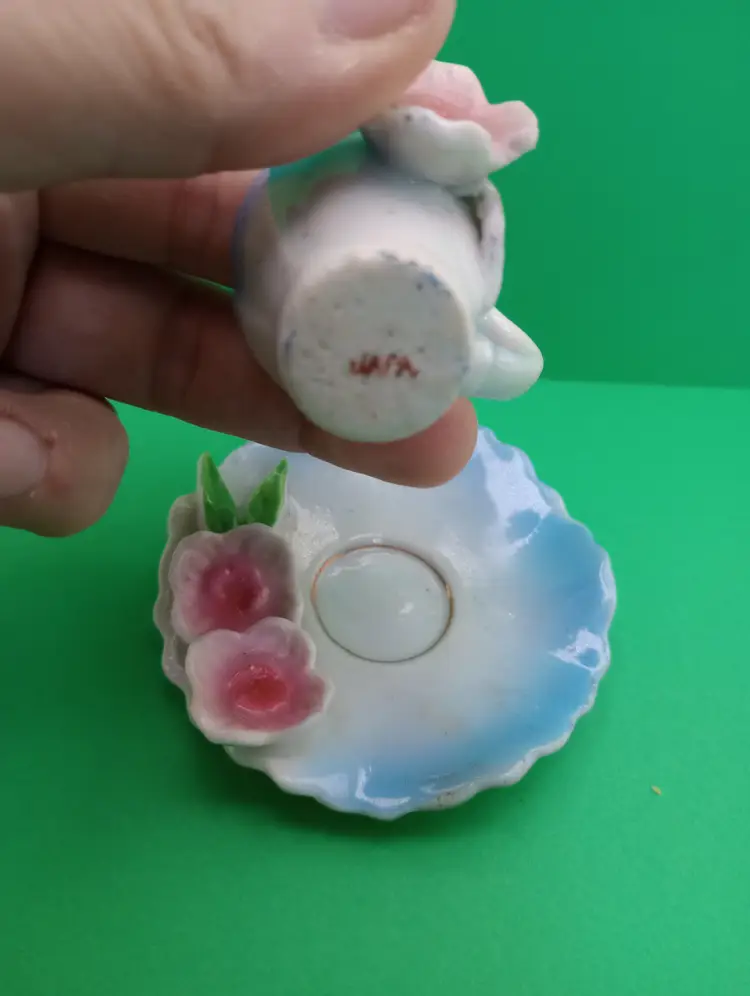 Mini tea cup and saucer from Japan