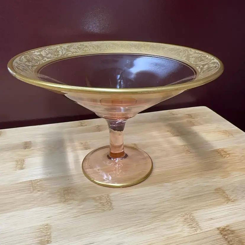 B - Tiffin-Franciscan "Rambler Rose" Compote