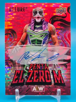 Penta El Zero M 2024 Upper Deck Allure AEW Red Pulsar Auto