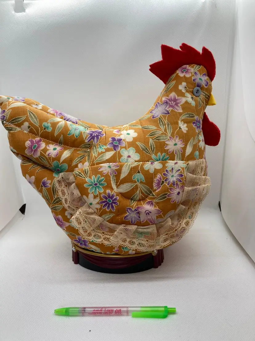 Fabric Chicken/Hen Heavy Doorstop