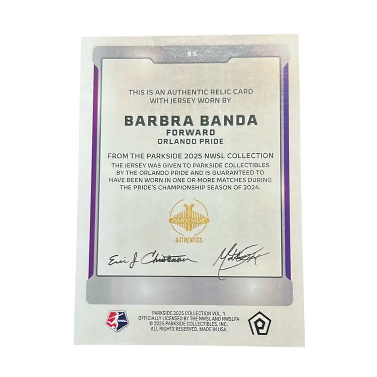 Barbra Banda 2025 Parkside NWSL Vol. 1 Relic