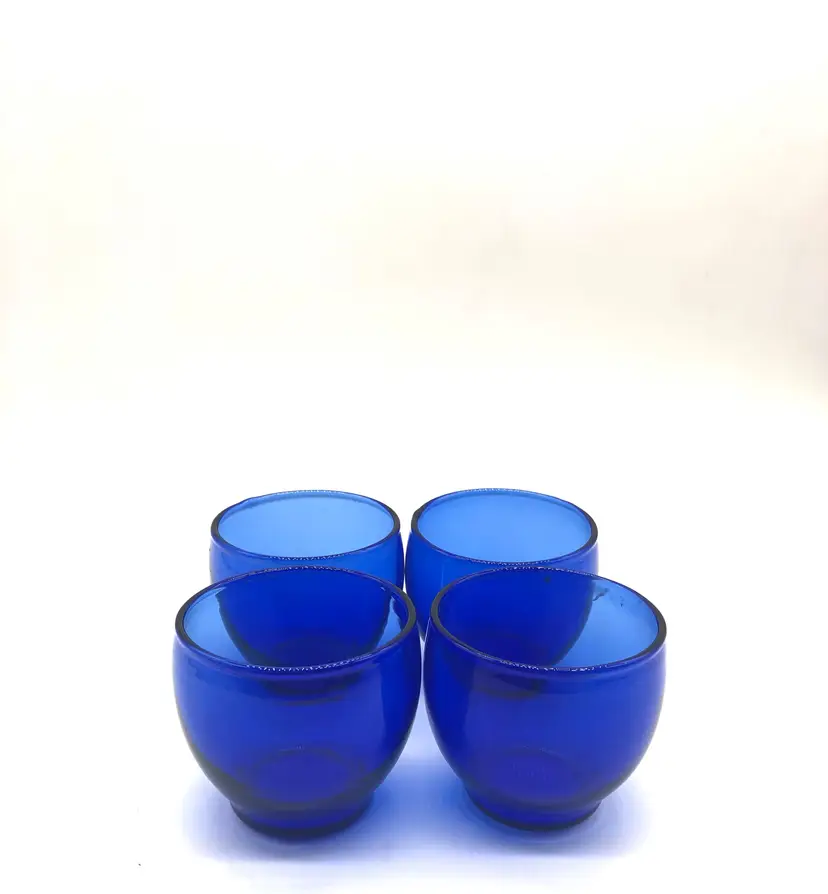 Four Beautiful Yankee Candle Cobalt Votive Holders Perfect For The Holidays