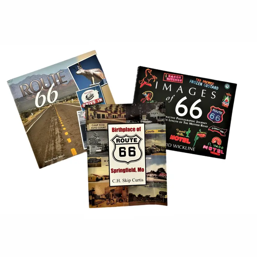 Route 66 Book Lot 3 Skip Curtis Michael Witzel David Wickline Vintage