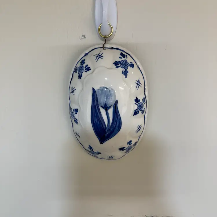 Delft Blue Ceramic Wall Sconce