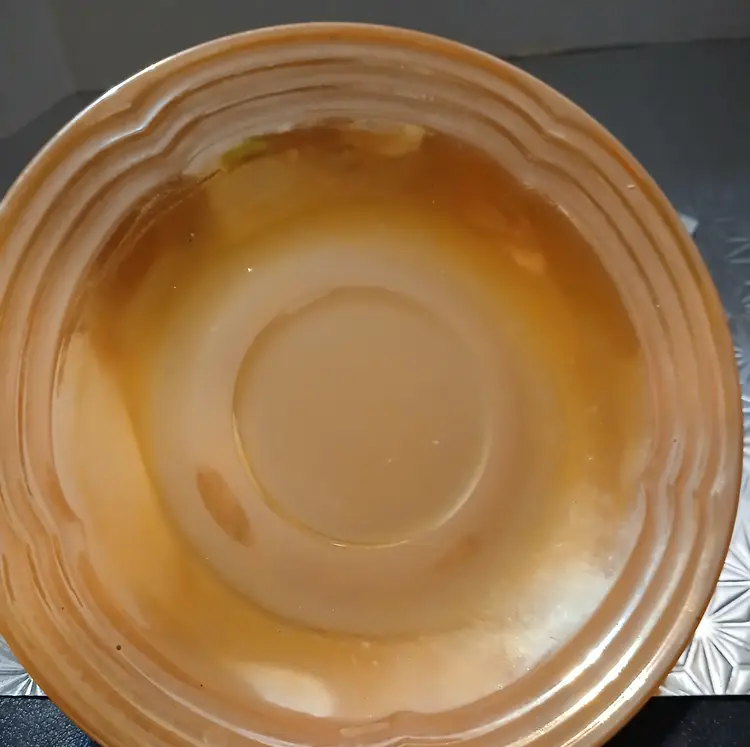 1 Fire King  3 Band Peach Luster Teacup and Saucer