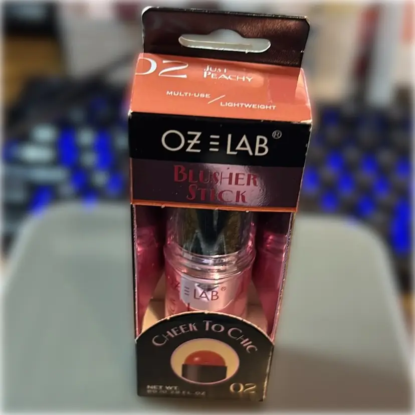 OZ Lab 02 Just Peachy Multi Use/Lightweight Blush Stick Cheek To Chic 0.28 Fluid Ounces