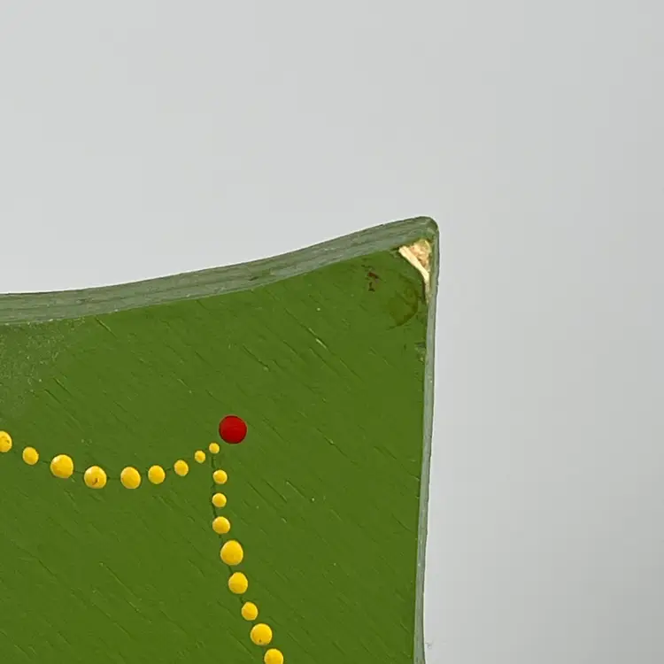 Vintage Hand Painted Wooden Wall Art Santa Christmas Decor Folk Art USA