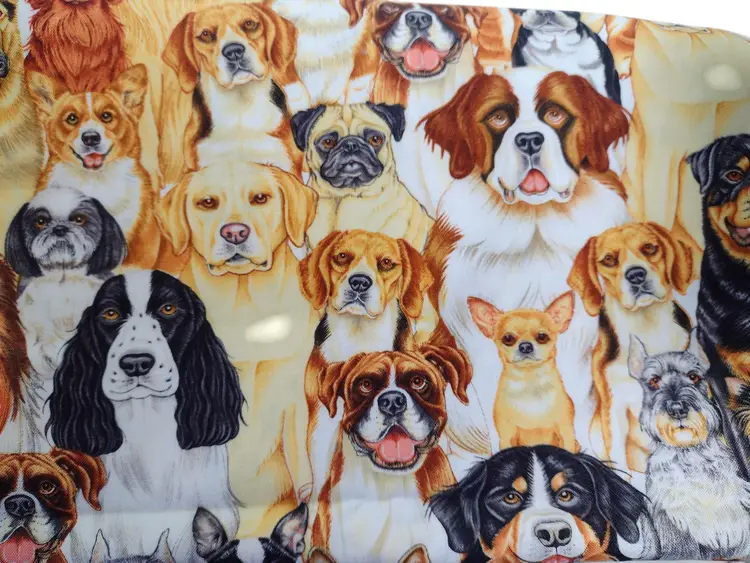 Timeless Treasures Quilt/Craft Multiple Dog Variety Collage Cotton Fabric 1.5Yds