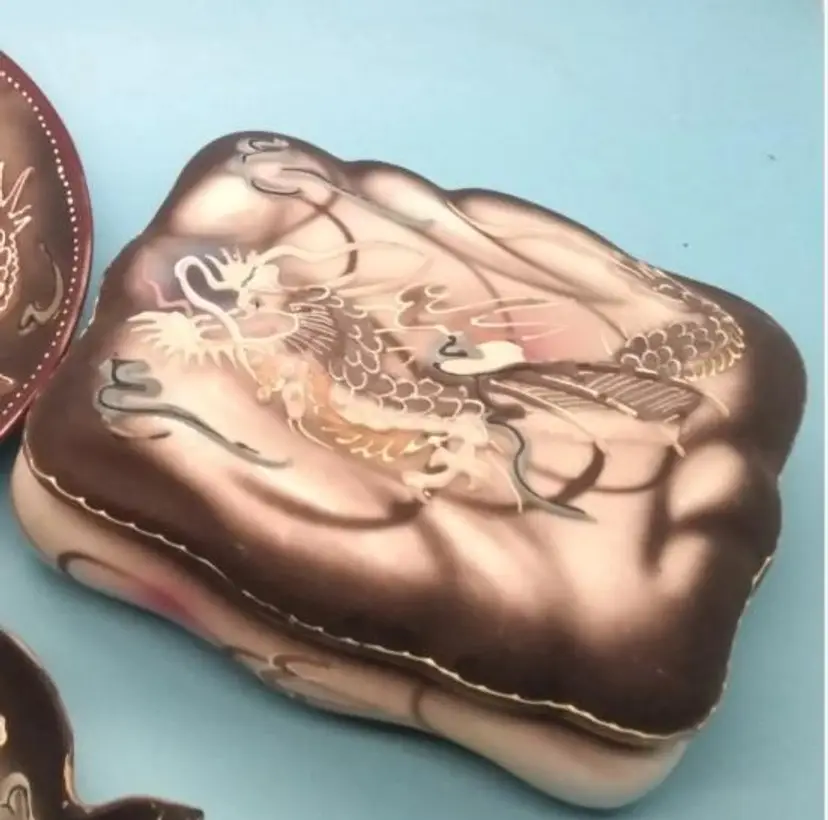 Vintage Dragon Motif Trinket Box