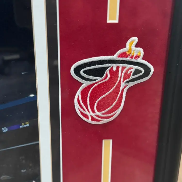 LeBron James Signed Autographed Miami Heat 36x26 Signed Frame - Extremely Rare