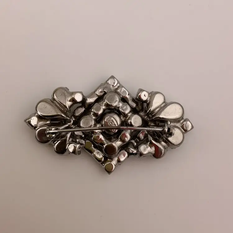 Weiss Rhinestone Brooch Clear Stones