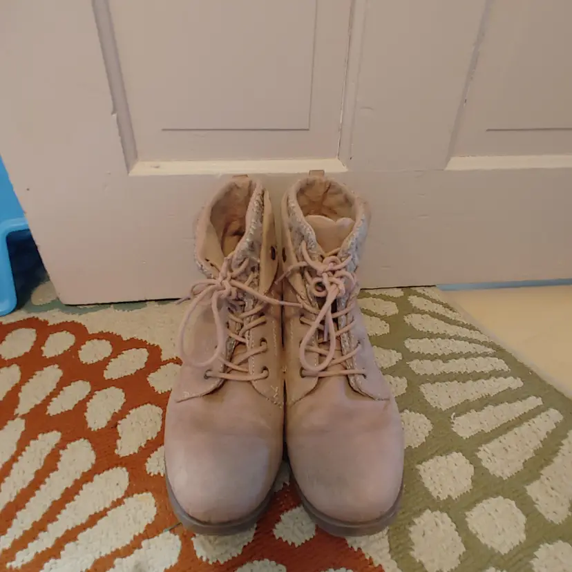 Shoes: Brand- Rock & Candy. Tan half boots. Size 10. Used condition. See pics.