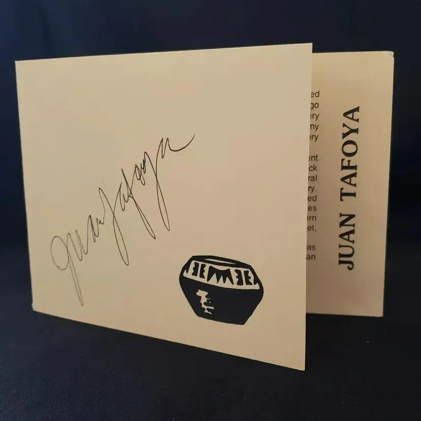 Gallery Announcement Juan Tafoya Ephemera Signed Native American Pottery