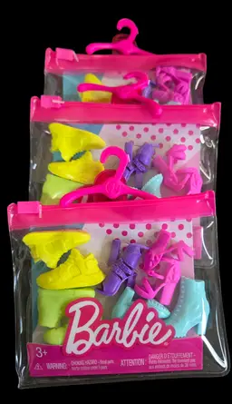3 packs Barbie Shoes.