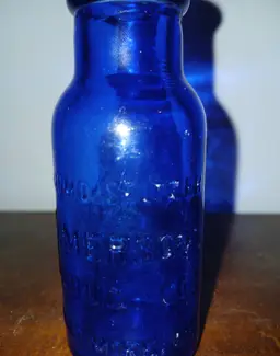 1-11 Antique Cobalt blue Bromo-Seltzer bottle