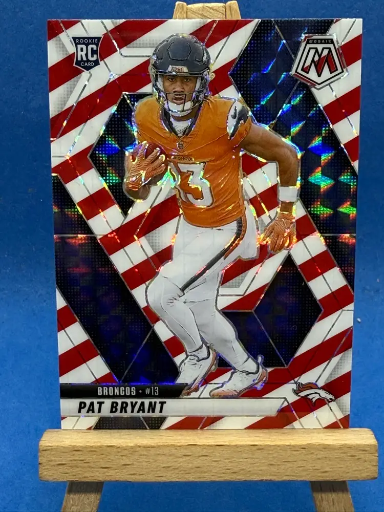 2025 Mosaic Pat Bryant RC Red & White SP Denver Broncos