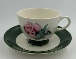 Vintage Taylor Smith Pink Rose Teacup And Saucer
