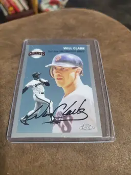 2023 Topps Chrome Will Clark San Francisco Giants Autographed Card