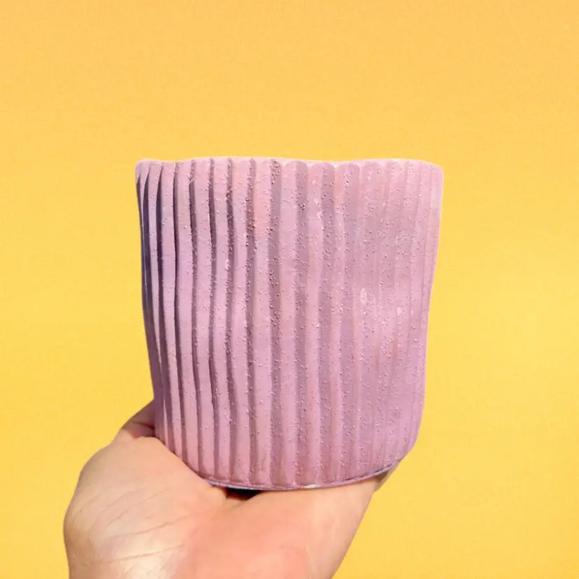 4” Lilac Turtle Neck Concrete Planter