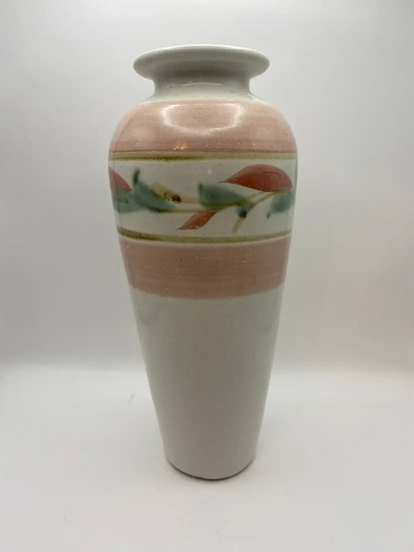 Ceramic 80s Contemporary Vase - Pink and Green memphis design