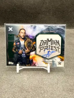 Damian Priest 2025 Topps Exalted WWE Insignia Ink Autograph /50