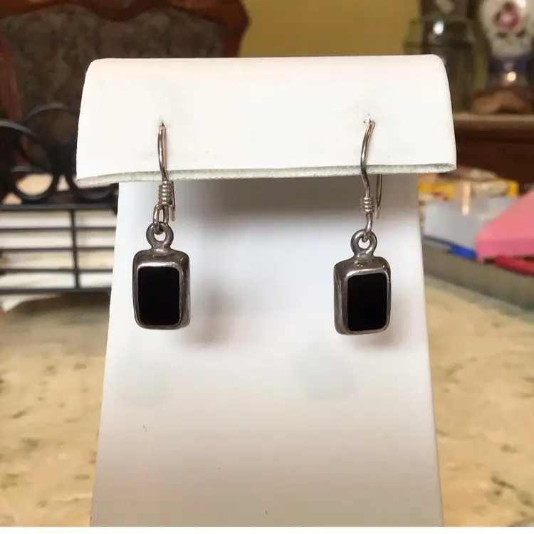 Sterling & Onyx Earrings