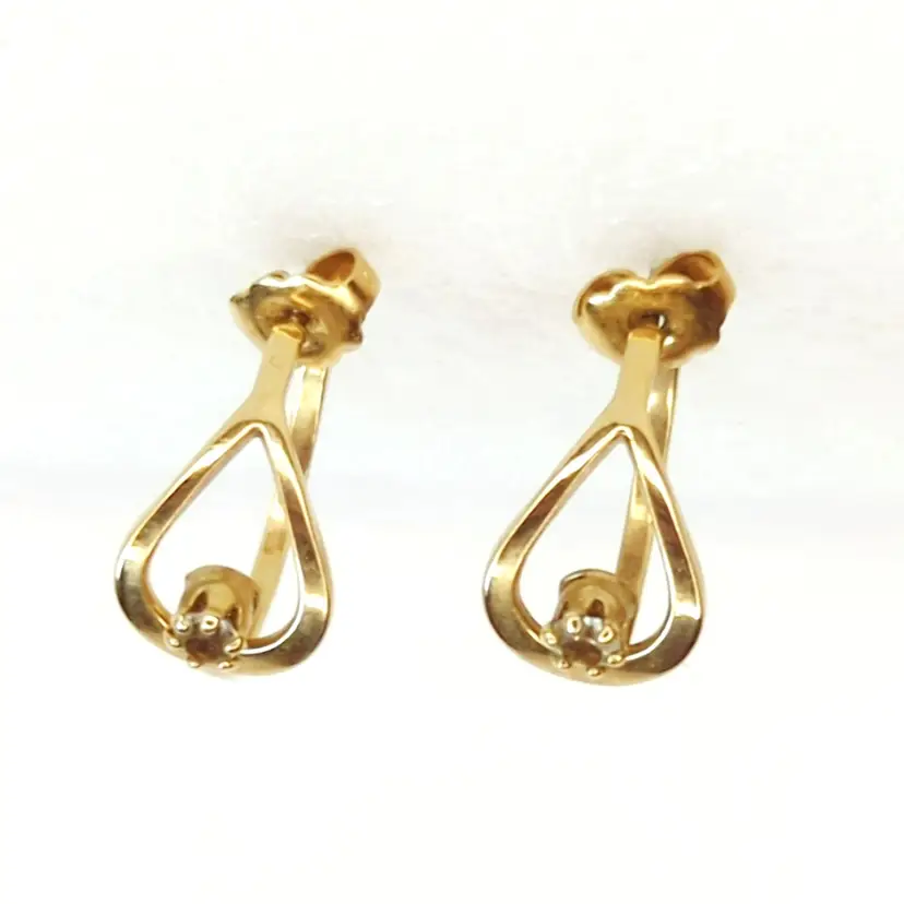 Vintage 80s Avon Rhinestone Gold-Tone Hoop Earrings Set
