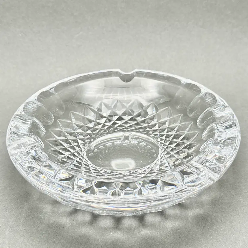 Vintage Waterford Crystal "Colleen" 7-Inch Round Ashtray Catchall Trinket Dish