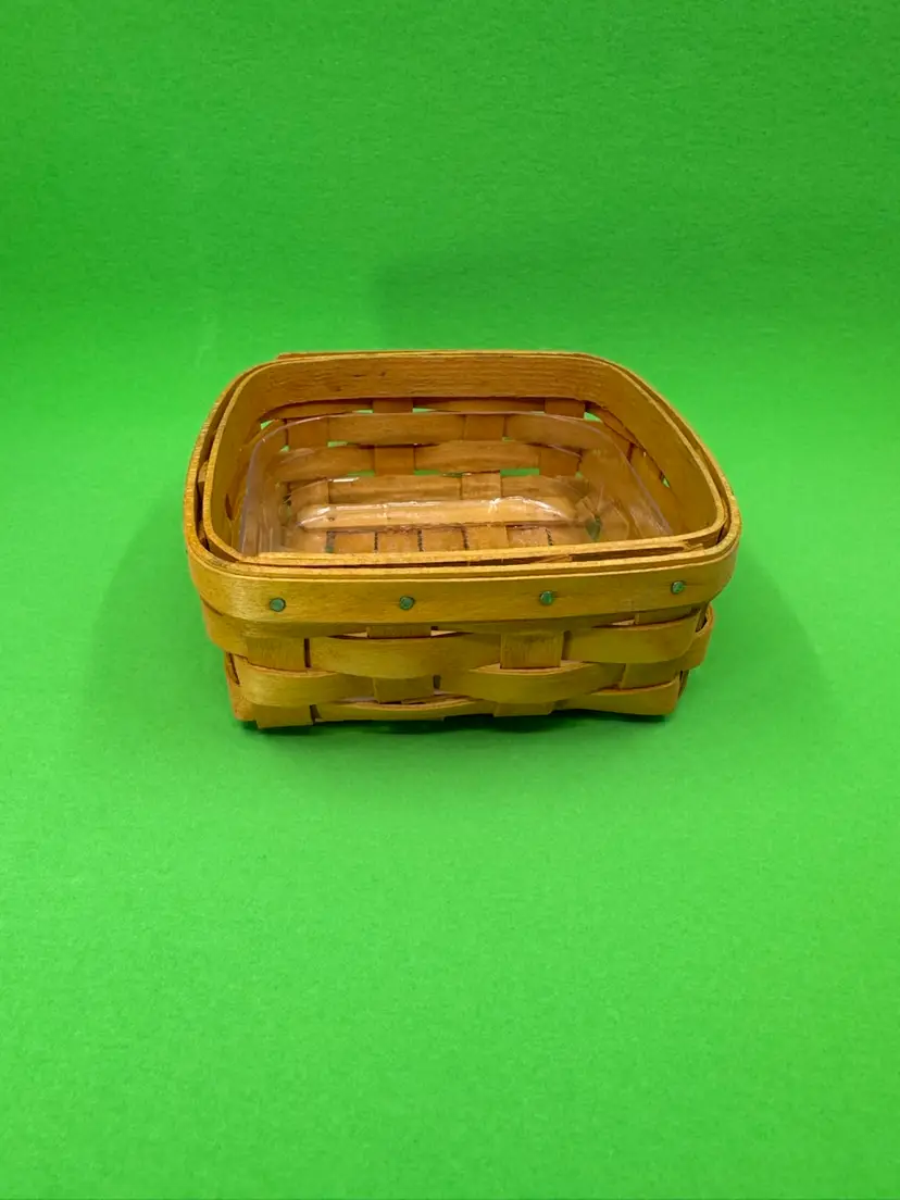 Small Longaberger Basket With Plastic Insert