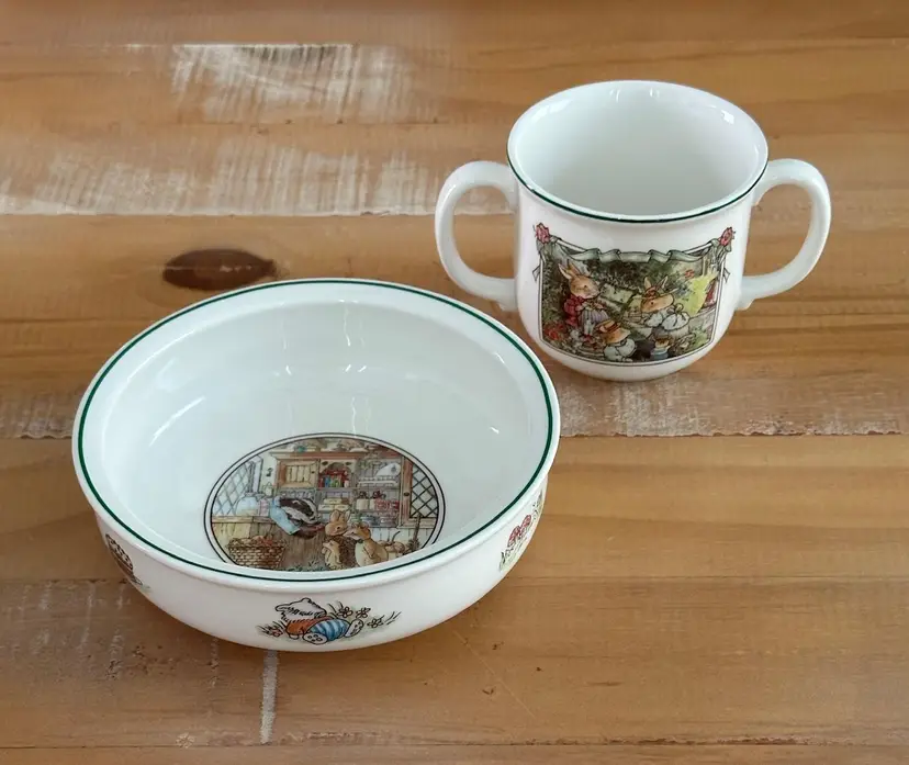 Villeroy & Boch Foxwood Tales By Brian Paterson 1994 Bowl & Cup - Rare